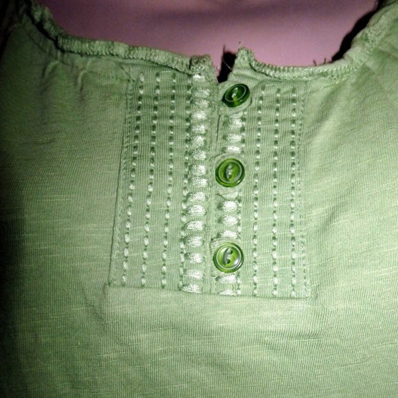 Bit & Bridal NWOt Green 100% Cotton Tunic Top - Picture 5 of 7